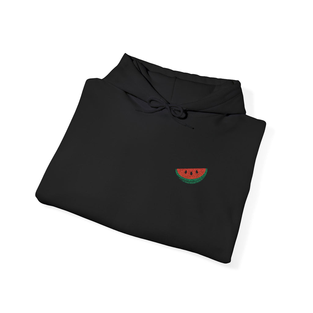 Watermelon Slice Embroidered Hoodie - Cute Summer Fruit Graphic Sweatshirt