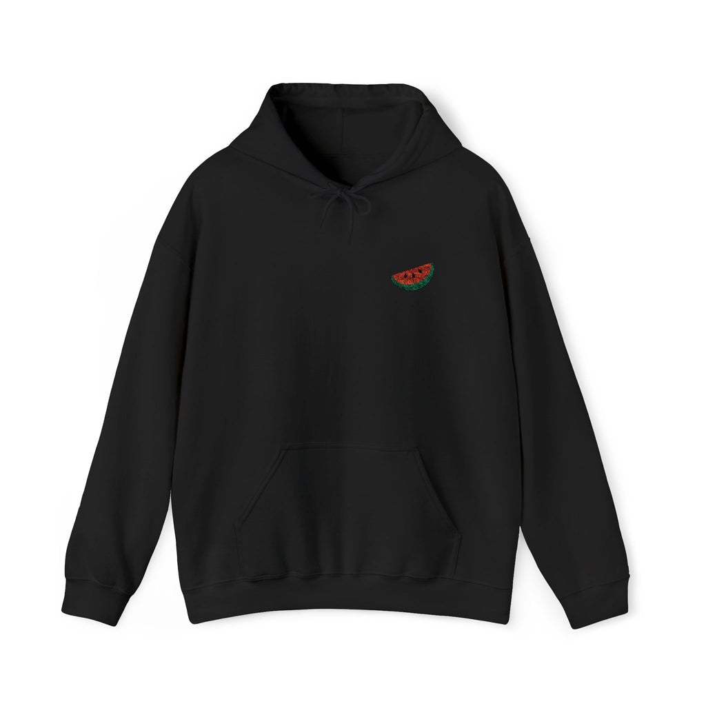 Watermelon Slice Embroidered Hoodie - Cute Summer Fruit Graphic Sweatshirt