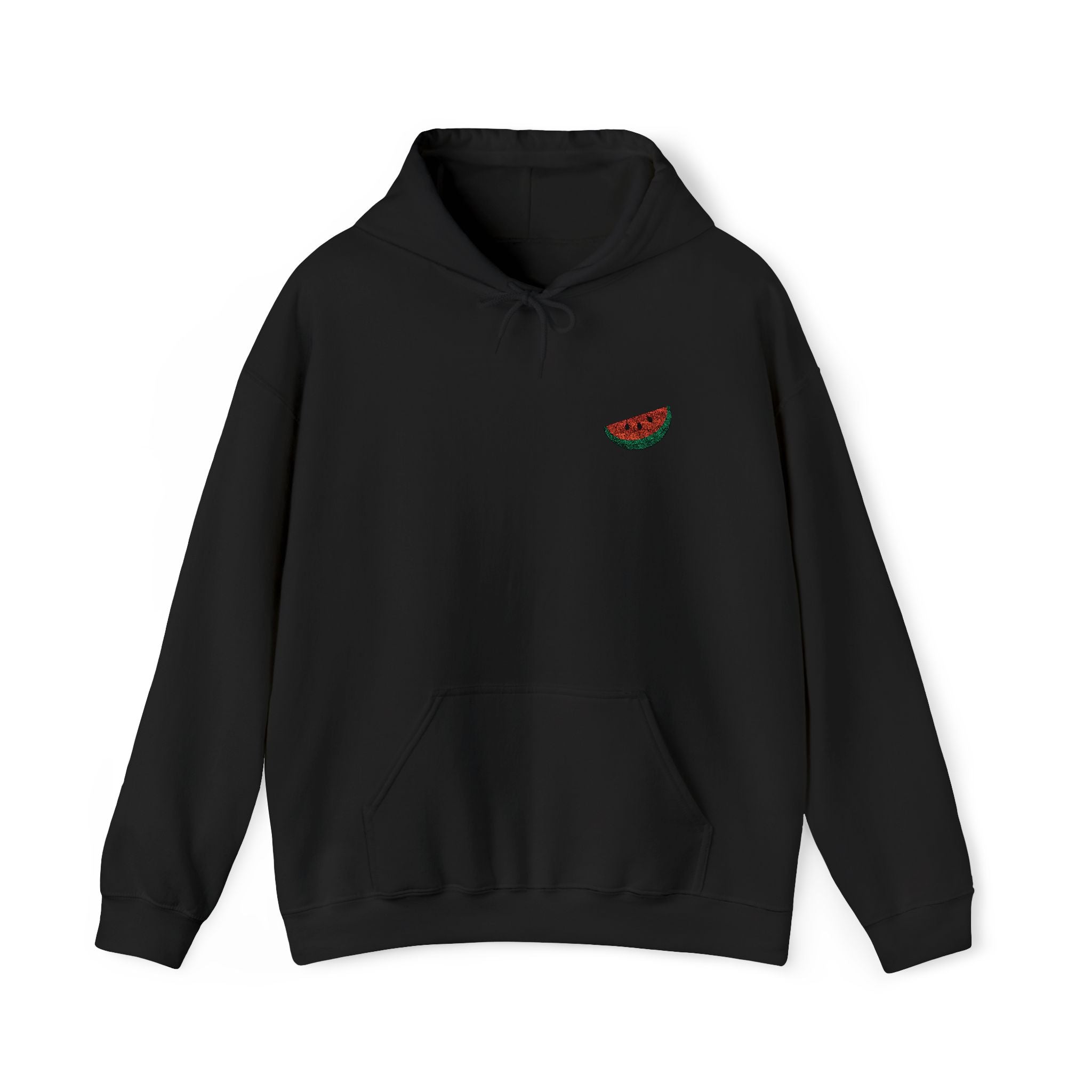 Watermelon Slice Embroidered Hoodie - Cute Summer Fruit Graphic Sweatshirt